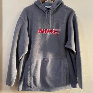 RARE Vintage Nike Logo Fleece Gray Hoodie Travis Scott Style
Sweatshirt